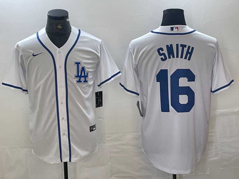 Men's Los Angeles Dodgers #16 Will Smith White Cool Base Stitched Baseball Jersey,We sell and wholesale Men's Los Angeles Dodgers #16 Will Smith White Cool Base Stitched Baseball Jersey on line form chian!